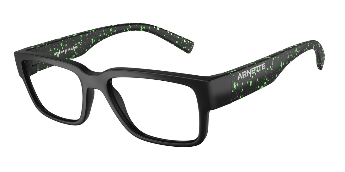 Prescription glasses arnette an7261 woah 2971 negro rectangular masculino size 53mm - Main view