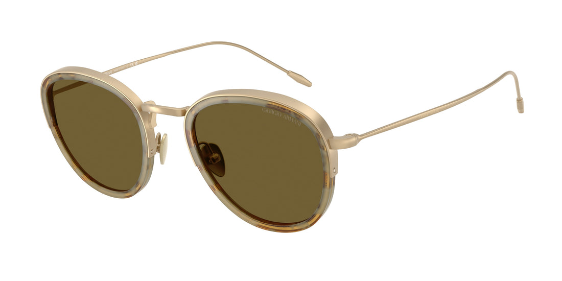 Occhiali da sole giorgio armani ar6068 630073 dorado round masculino taglia 50mm - Vista principale