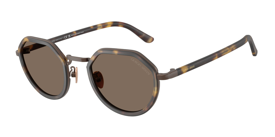 Óculos de sol giorgio armani ar6181 640573 amarillo round masculino tamanho 48mm - Vista principal