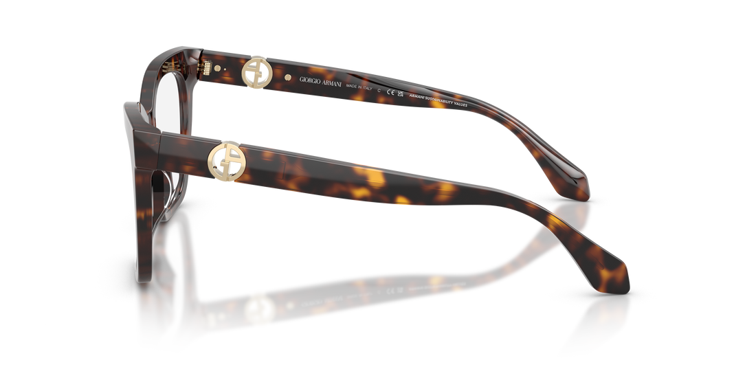 Prescription glasses giorgio armani ar7286u 5879 havana cat eye femenino size 52mm - Detailed view