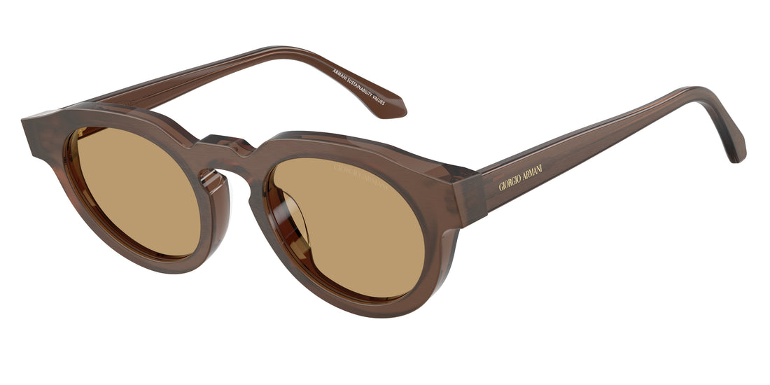 Óculos de sol giorgio armani ar8255u 639473 marron round unisex tamanho 47mm - Vista principal