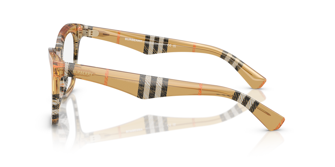 Brillen burberry be2416 4146 marrón cat eye femenino größe 52mm - Detailansicht