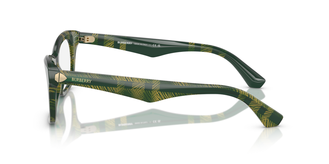 Brillen burberry be2422 4125 verde rectangular femenino größe 52mm - Detailansicht