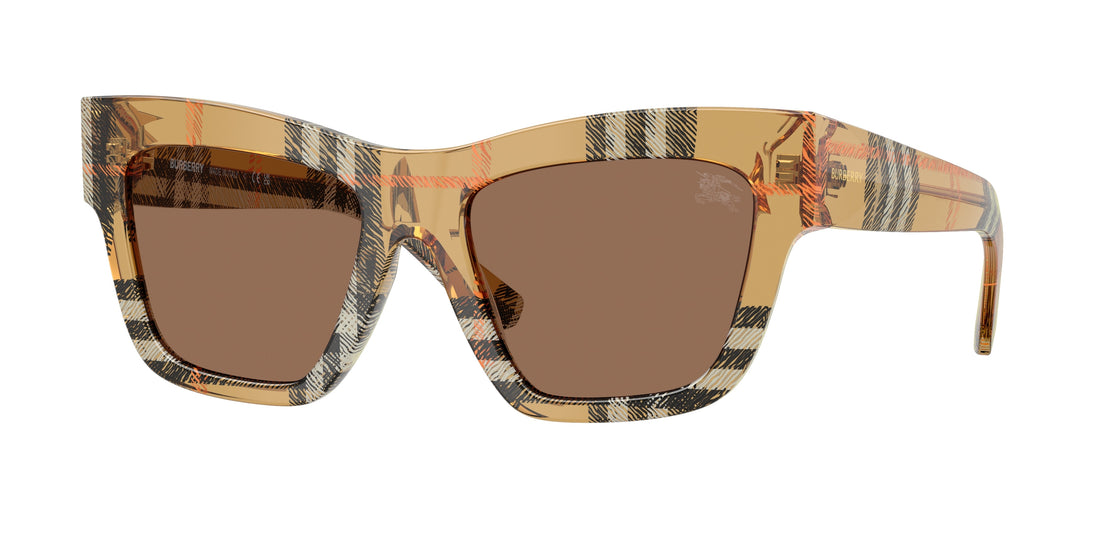 Solglasögon burberry be4449 414673 marron square femenino storlek 53mm - Huvudvy