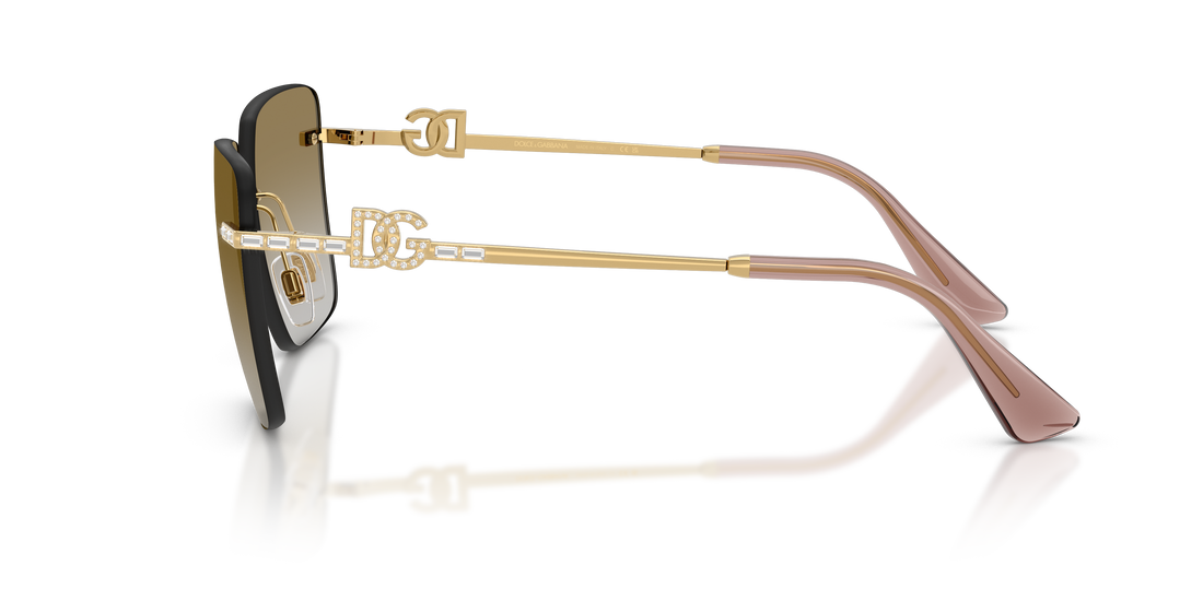 Gafas de sol dolce & gabbana dg2332b 02/6e dorado square femenino talla 59mm - Vista de detalle