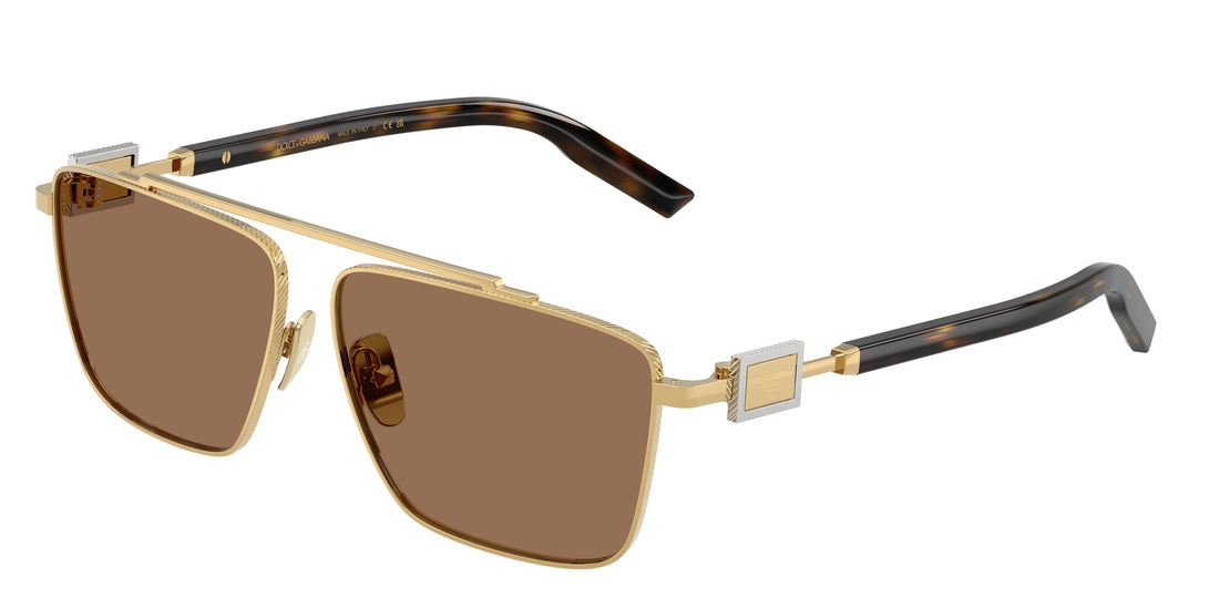 Óculos de sol dolce & gabbana dg2336 02/73 dorado square masculino tamanho 59mm - Vista principal