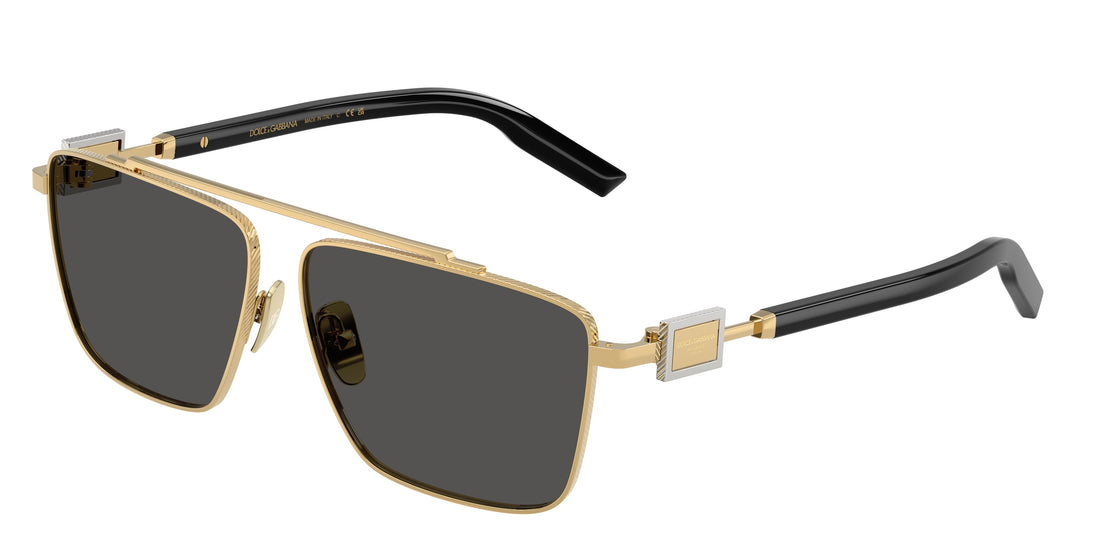 Gafas de sol dolce & gabbana dg2336 02/87 dorado square masculino talla 59mm - Vista principal