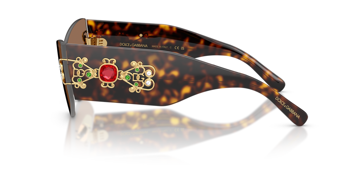Sonnenbrillen dolce & gabbana dg4526b 502/73 havana cat eye femenino größe 42mm - Detailansicht