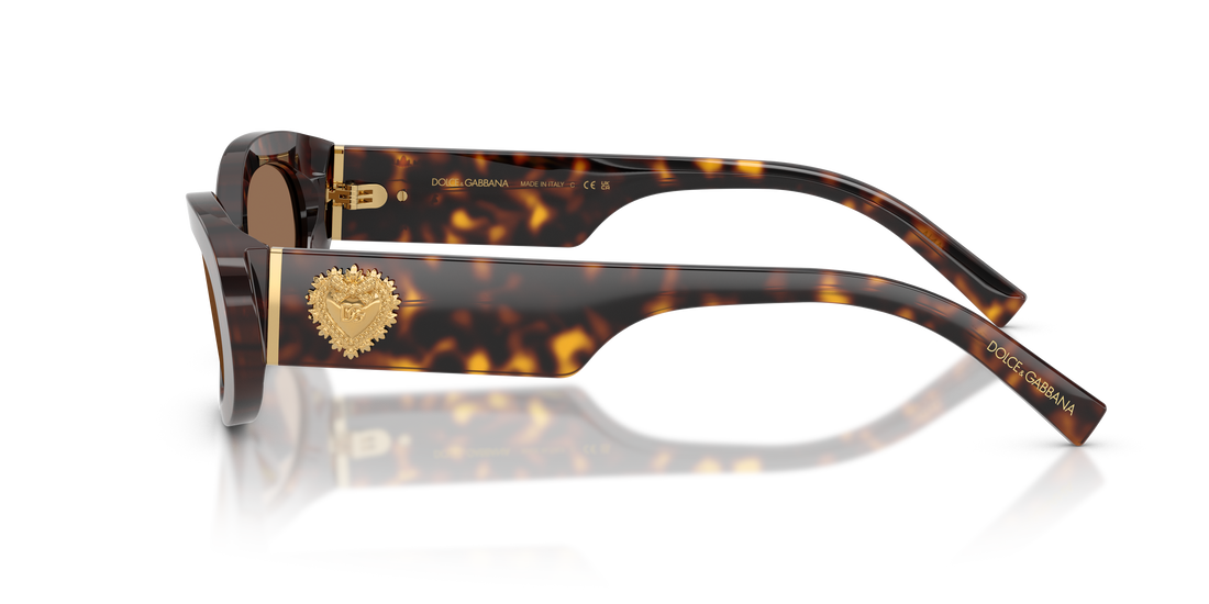 Occhiali da sole dolce & gabbana dg4537 502/73 havana oval femenino taglia 53mm - Vista dettagliata