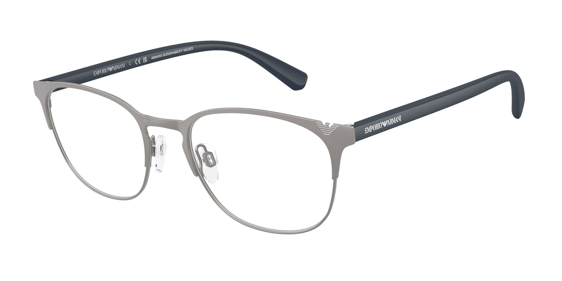 Occhiali da vista emporio armani ea1059 3096 gris oval masculina taglia 53mm - Vista principale