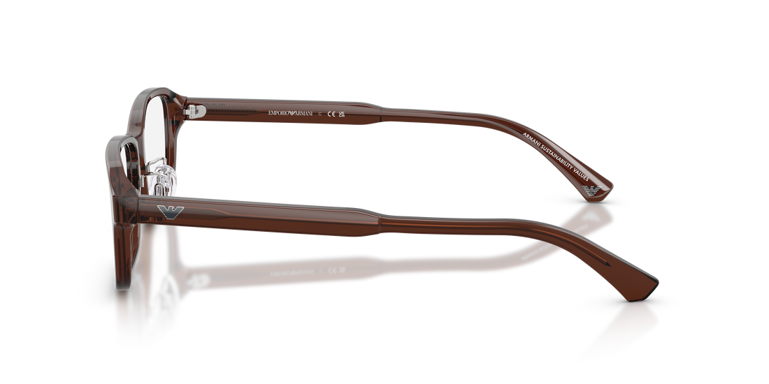 Lunettes de vue emporio armani ea3215d 5307 marron pillow masculino taille 56mm - Vue détaillée