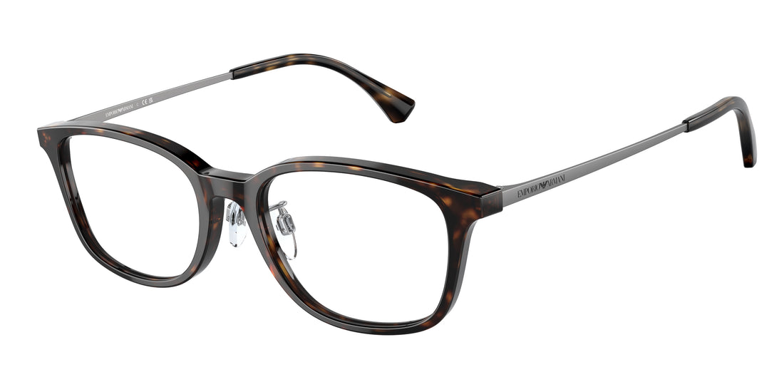 Occhiali da vista emporio armani ea3217d 5026 havana pillow masculino taglia 52mm - Vista principale