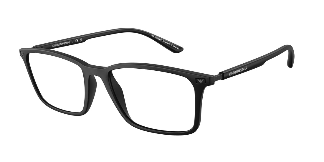 Occhiali da vista emporio armani ea3237 5001 negro rectangular masculino taglia 55mm - Vista principale