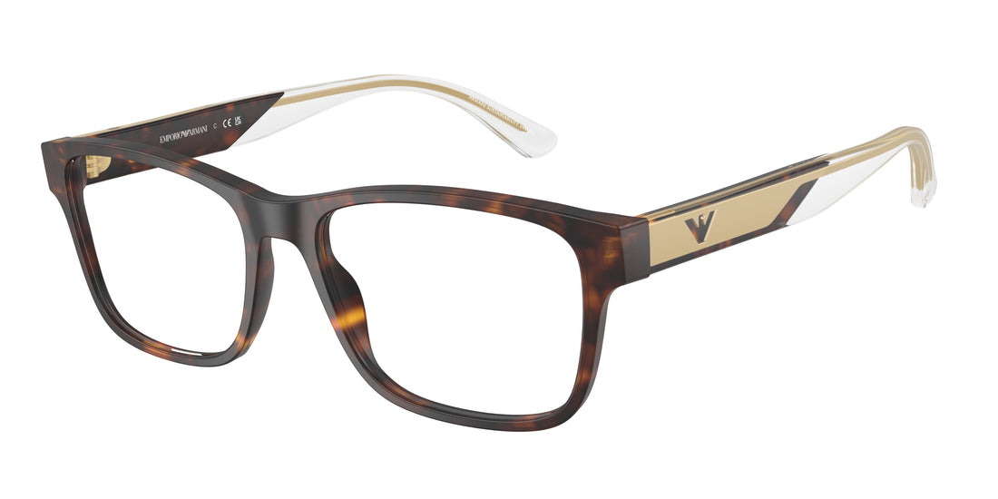 Occhiali da vista emporio armani ea3239 5002 havana rectangular masculino taglia 55mm - Vista principale