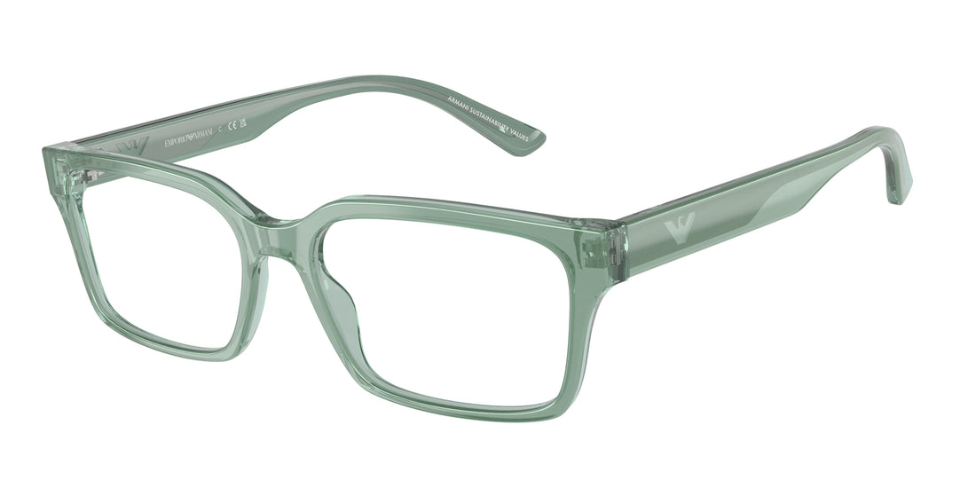 Occhiali da vista emporio armani ea3244 6176 verde rectangular masculino taglia 55mm - Vista principale