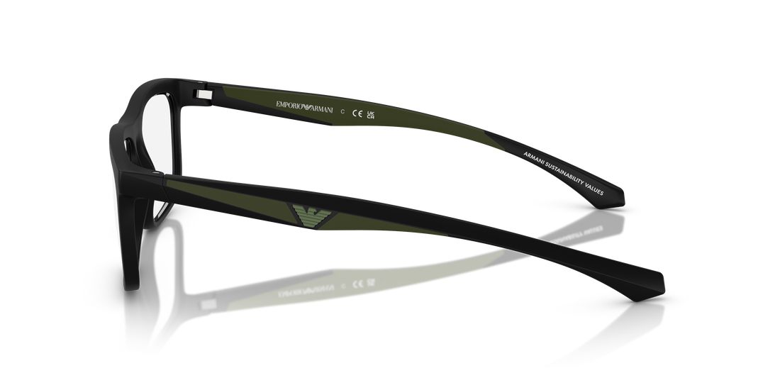 Lunettes de vue emporio armani ea3246 5001 negro square masculino taille 55mm - Vue détaillée