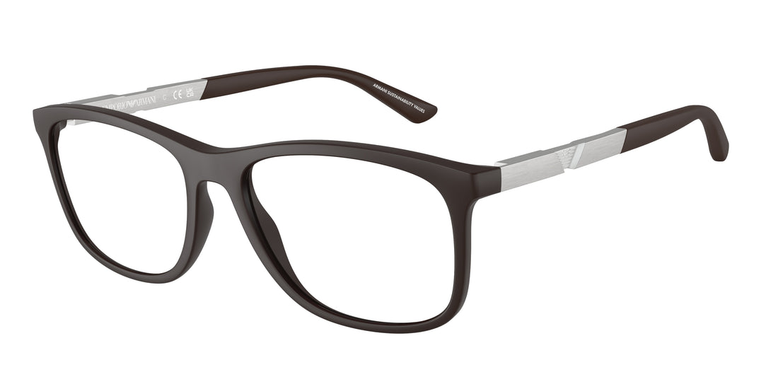 Occhiali da vista emporio armani ea3247 6186 marrón pillow masculino taglia 55mm - Vista principale