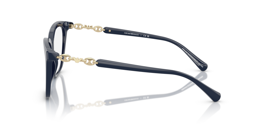 Lunettes de vue emporio armani ea3248 6039 azul cat eye femenino taille 55mm - Vue détaillée