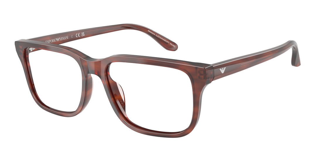 Occhiali da vista emporio armani ea3250u 6203 marrón rectangular masculino taglia 56mm - Vista principale