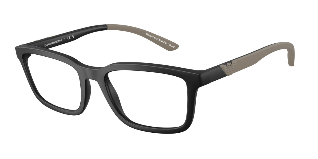 Brillen emporio armani ea3259 5001 negro rectangular masculino größe 56mm - Hauptansicht