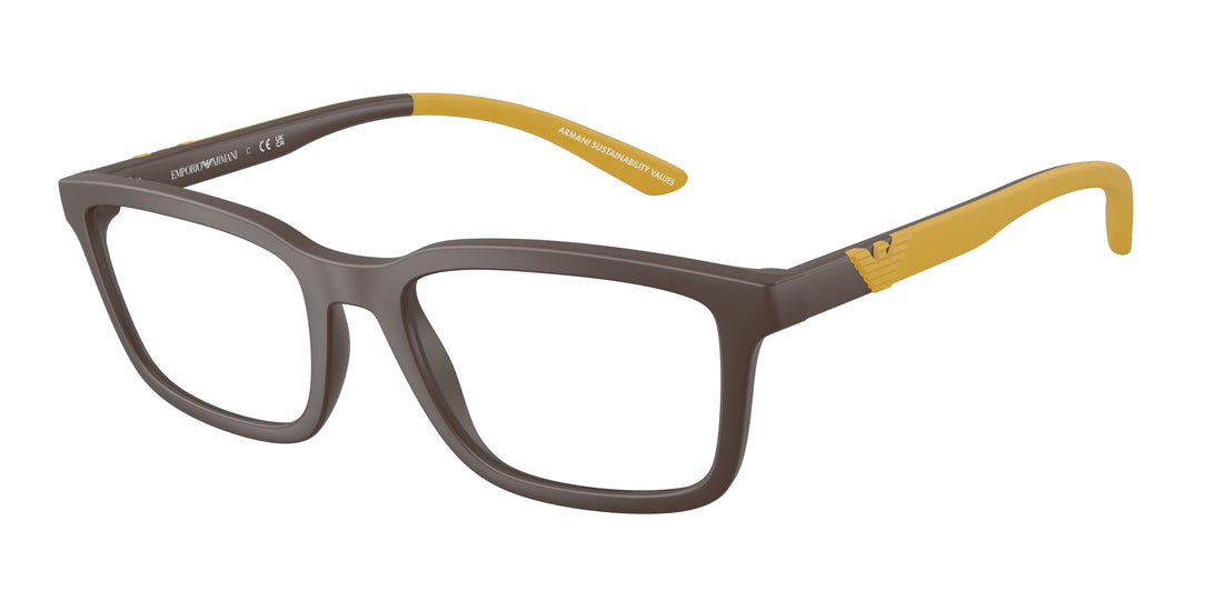 Brillen emporio armani ea3259 6258 marron rectangular masculino größe 54mm - Hauptansicht