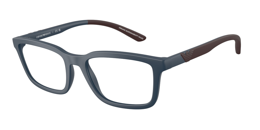 Brillen emporio armani ea3259 6260 azul rectangular masculino größe 56mm - Hauptansicht