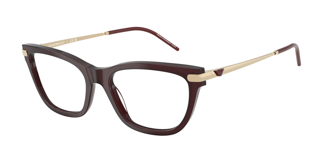 Brillen emporio armani ea3262 6265 burdeos cat eye femenino größe 52mm - Hauptansicht