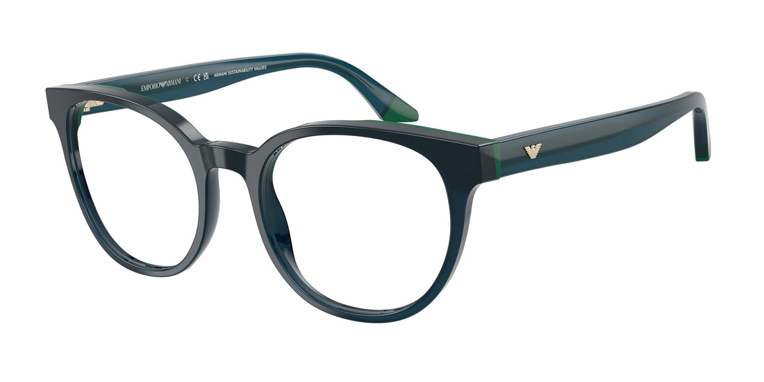 Occhiali da vista emporio armani ea3274 6319 azul round femenino taglia 52mm - Vista principale