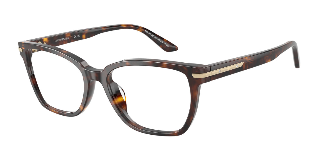 Occhiali da vista emporio armani ea3282bu 5026 havana cat eye femenino taglia 54mm - Vista principale