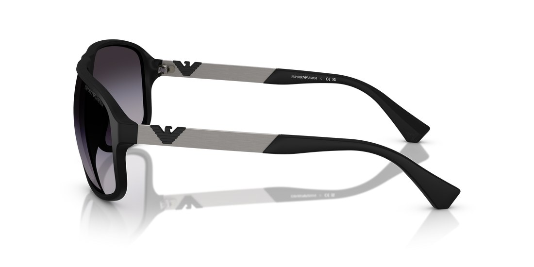 Óculos de sol emporio armani ea4029 50638g negro square masculina tamanho 64mm - Vista de detalhe