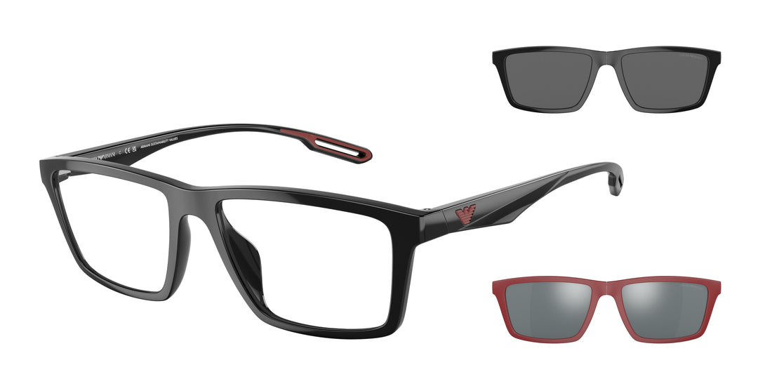 Sonnenbrillen emporio armani ea4189u 50171w negro rectangular masculina größe 55mm - Hauptansicht