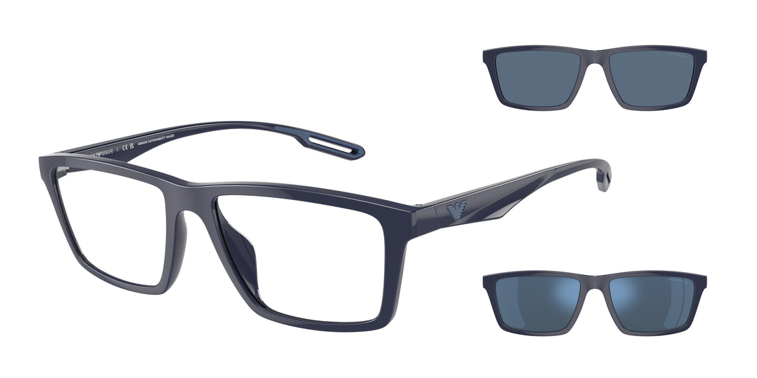 Occhiali da sole emporio armani ea4189u 57591w azul rectangular masculino taglia 55mm - Vista principale