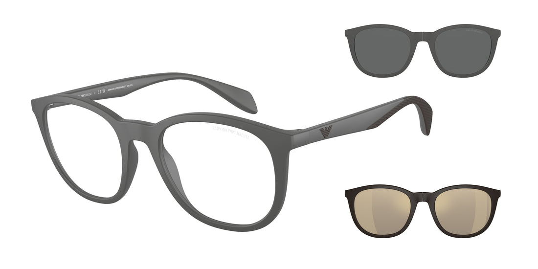 Solbriller emporio armani ea4211 51261w gris masculino størrelse 52mm - Hovedvisning