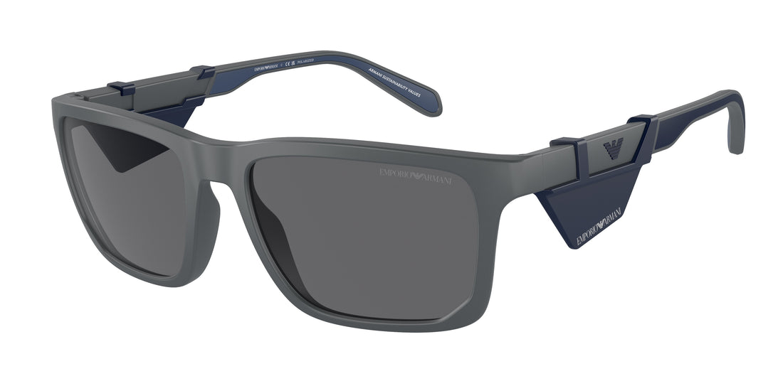 Gafas de sol emporio armani ea4219 610387 gris rectangular masculino talla 57mm - Vista principal