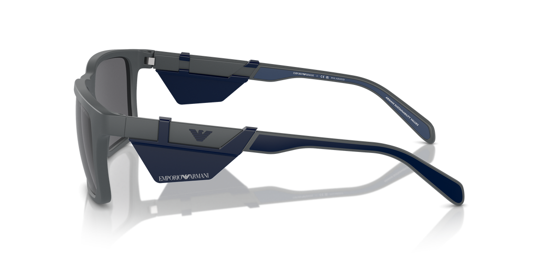 Gafas de sol emporio armani ea4219 610387 gris rectangular masculino talla 57mm - Vista de detalle