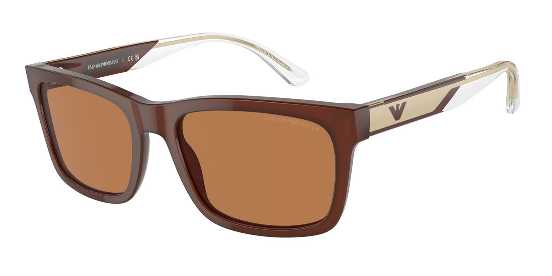 Occhiali da sole emporio armani ea4224 609573 marron rectangular masculino taglia 57mm - Vista principale