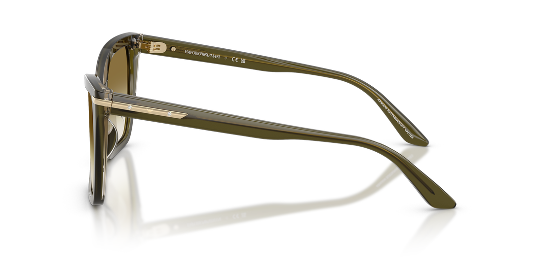 Lunettes de soleil emporio armani ea4273bu 63788e verde square femenino taille 53mm - Vue détaillée