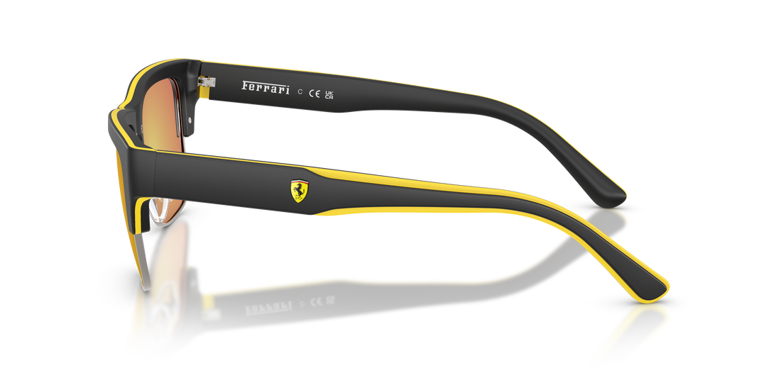 Óculos de sol ferrari scuderia fz6026 762/8n negro square masculino tamanho 55mm - Vista de detalhe