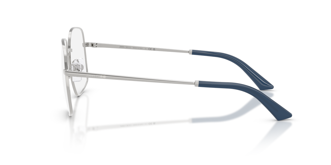 Prescription glasses jimmy choo jc2019b 3018 plateado square femenino size 52mm - Detailed view