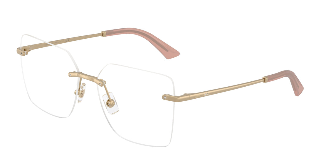 Prescription glasses jimmy choo jc2020b 3028 dorado square femenino size 55mm - Main view
