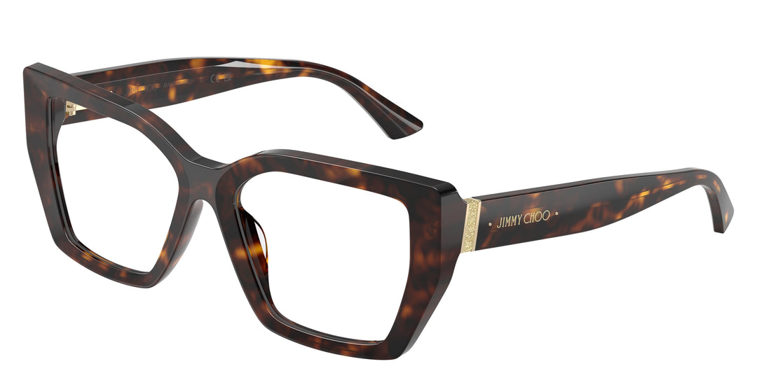 Prescription glasses jimmy choo jc3053ju 5002 havana irregular femenino size 54mm - Main view