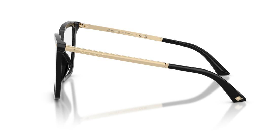Prescription glasses jimmy choo jc3054u 5000 negro cat eye femenino size 52mm - Detailed view