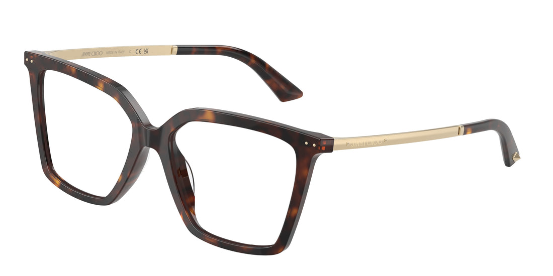 Prescription glasses jimmy choo jc3054u 5002 havana cat eye femenino size 52mm - Main view