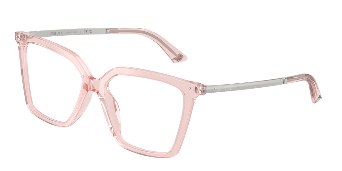 Prescription glasses jimmy choo jc3054u 5034 rosa cat eye femenino size 54mm - Main view