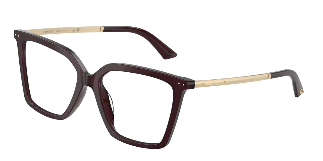 Prescription glasses jimmy choo jc3054u 5086 violeta cat eye femenino size 52mm - Main view