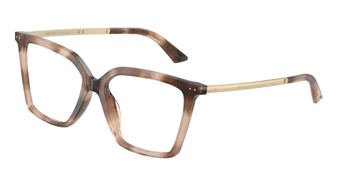 Prescription glasses jimmy choo jc3054u 5097 havana cat eye femenino size 54mm - Main view