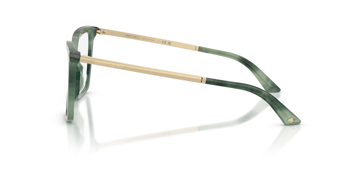 Prescription glasses jimmy choo jc3054u 5099 verde cat eye femenino size 54mm - Detailed view