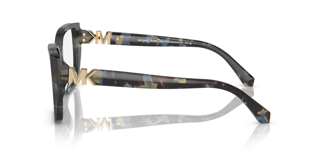 Lunettes de vue michael kors mk4115u 3952 azul square femenino taille 54mm - Vue détaillée