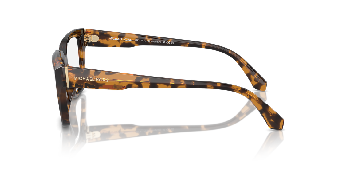 Brillen michael kors mk4117u birmingham 3006 havana rectangular femenino größe 54mm - Detailansicht