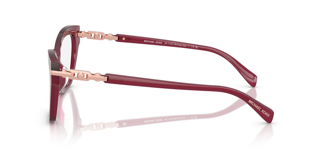 Brillen michael kors mk4146u montego bay 4018 rojo cat eye femenino größe 56mm - Detailansicht
